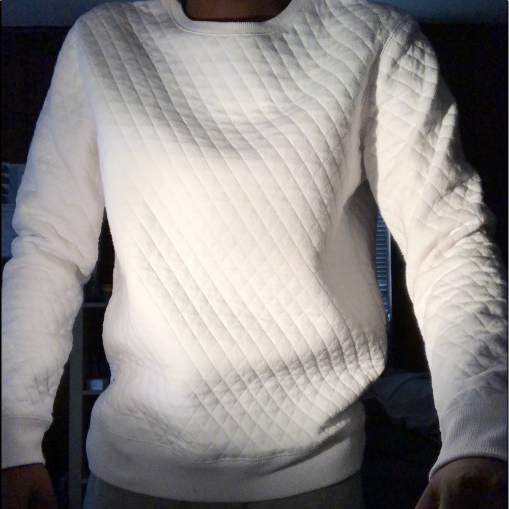 Forever21 mens white sweatshirt